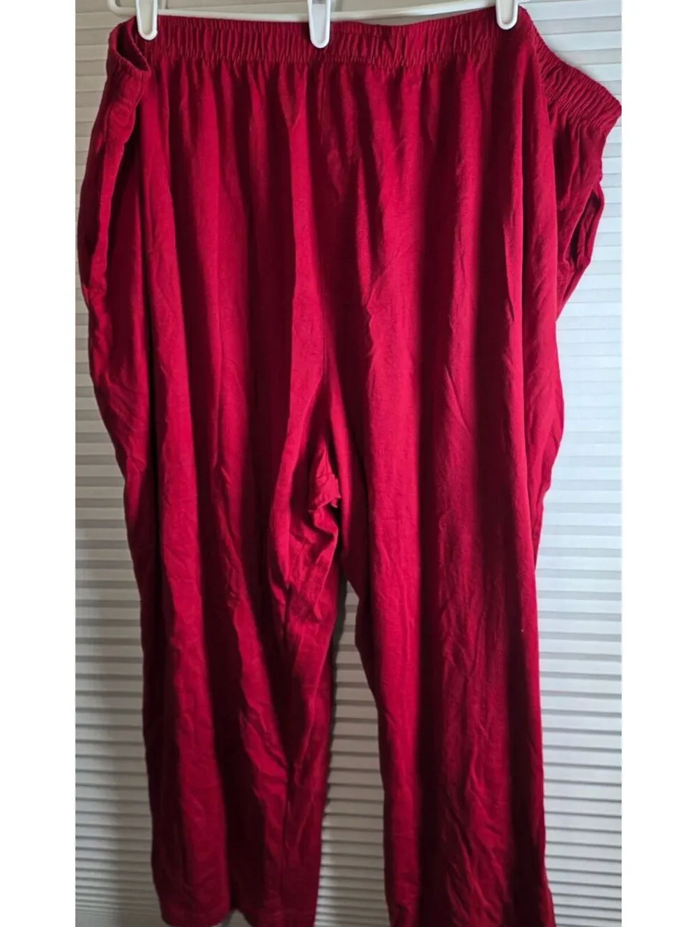 KINGSIZE King Size Mens Big Tall Pants 5X 5XL Pull On Red POckets Lounge Stretch